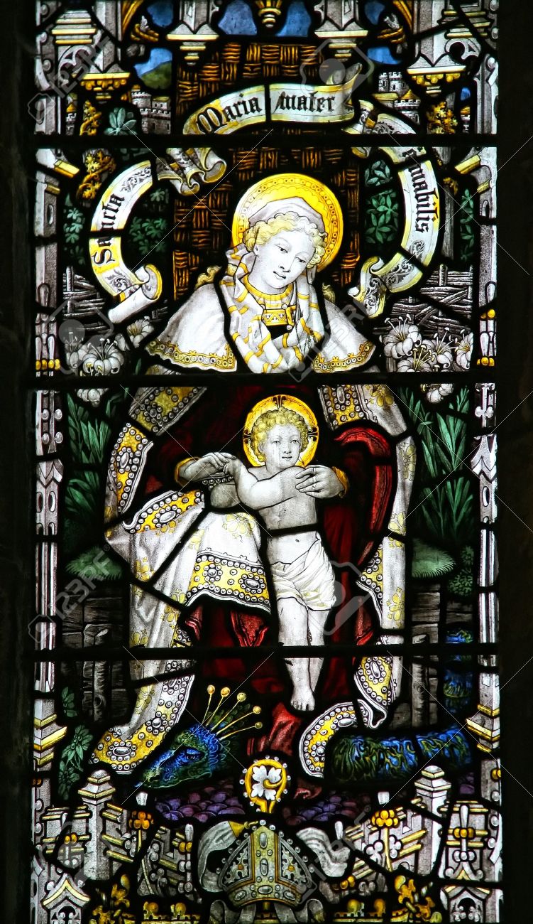 聖母マリアとイエス・キリスト Madonna and Child ステンドグラス